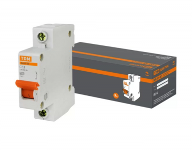 Фотография товара 'Tdm Автоматический выключатель ВА47-63 1Р 63А 4,5кА х-ка B SQ0218-0045'