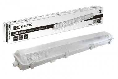 Фотография товара 'Tdm Светильник ССП 2х10Вт IP65 под LED лампу T8 SQ0304-0301'