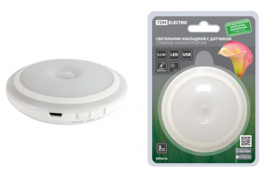 Фотография товара 'Tdm Светильник накладной светодиодный 80х80, 0,5 Вт, Li-Pol 3,7 В 0,6 А*ч SQ0329-3615'