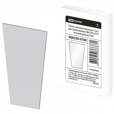 Фотография товара 'Tdm Стекло матовое для светильников НБУ, НТУ, НСУ четырехгранник SQ0330-0740'