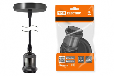 Фотография товара 'Tdm Патрон Е27 с подвесом 1 м, металлический Лофт SQ0335-0070'