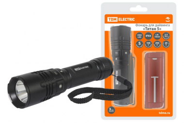 Фотография товара 'Tdm Фонарь Титан 5 для дайвинга, 10 Вт CREE 800 лм SQ0350-0065'