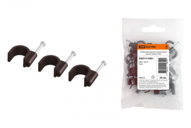 Фотография товара 'Tdm Скоба 6мм круглая пластиковая SQ0514-0081'