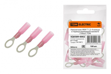 Фотография товара 'Tdm Наконечник НКИ-Т 1,5–4 кольцо в термоусаживаемой манжете SQ0589-0002'