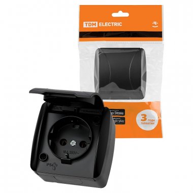 Фотография товара 'Tdm SQ1818-0313 Розетка 2П+З открытой установки IP54 16А'