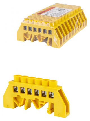 Фотография товара 'Tdm Шина "PE" "земля" на DIN-рейку 8x12мм 6 групп SQ0801-0214'