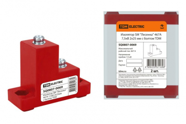 Фотография товара 'Tdm Изолятор SM Лесенка 467А 7,5кВ 2х25мм с болтом SQ0807-0069'