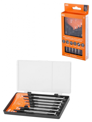 Фотография товара 'Tdm Набор отверток для точных работ №1, с намагниченным наконечником, 6 предметов Гранит SQ1013-0301'