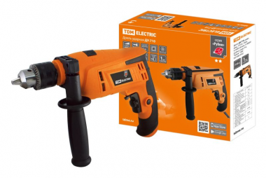 Фотография товара 'Tdm Дрель ДУ-710, удар., мощ. 710 Вт, 13мм, 0-3000 об/мин, 0-48000 уд/мин, Рубин SQ1086-0102'