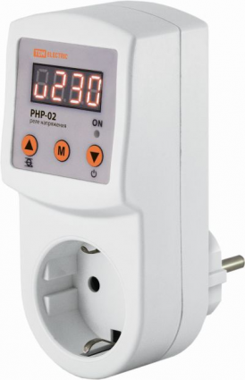 Фотография товара 'Tdm Реле напряжения в розетку РНР-02, 16А, дисплей SQ1513-0002'