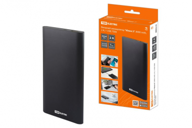Фотография товара 'Tdm Внешний аккумулятор Юкон 2, 8000 mAh, 2 А, 1 USB SQ1703-0002'