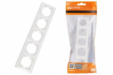 Фотография товара 'Tdm Рамка 5-ти постовая горизонтальная Лама SQ1815-0037'