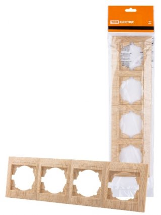 Фотография товара 'Tdm Рамка 4-х постовая горизонтальная Лама SQ1815-0332'