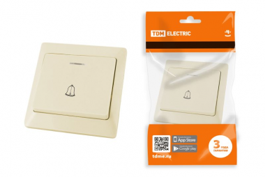 Фотография товара 'Tdm Кнопка для звонка с подсветкой Ильмень SQ1823-0108'