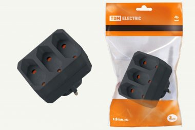 Фотография товара 'Tdm Блок на 3 гнезда 2П 2,5 А 250 B под плоскую вилку SQ1806-0305'