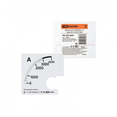 Фотография товара 'Tdm SQ1102-2070 Шкала Ш72 3000/5А-1,5 (для А72 Х/5А)'