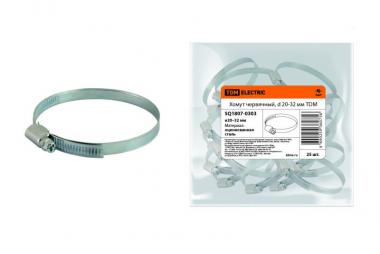 Фотография товара 'Tdm Хомут червячный, d 20-32 мм SQ1807-0303'
