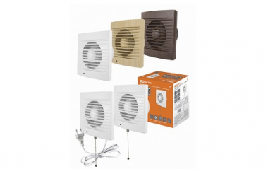 Фотография товара 'Tdm Вентилятор бытовой настенный, 100 С-Т, таймер SQ1807-2001'