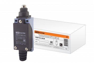 Фотография товара 'Tdm Концевой выключатель ВККН-2110М11-У2 кнопочный толкатель 5А SQ0732-0028'