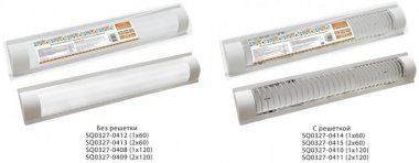 Фотография товара 'Tdm Светильник СПО 3017 (с решеткой), под лампу LED Т8/G13 2х120 Народный SQ0327-0411'