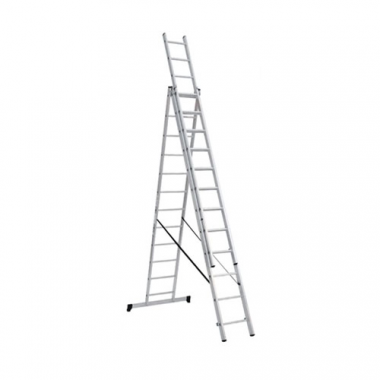 Фотография товара 'Tdm Лестница алюминиевая, ЛА3х12, 3х секционная х 12 ступеней, h=7870 мм SQ1028-0204'