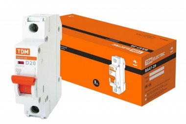 Фотография товара 'Tdm Автоматический выключатель ВА47-29 1Р 20А 4,5кА SQ0206-0142'