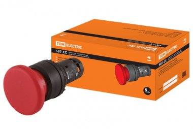 Фотография товара 'Tdm Кнопка грибовидная SB7-CC45 d35мм SQ0746-0047'