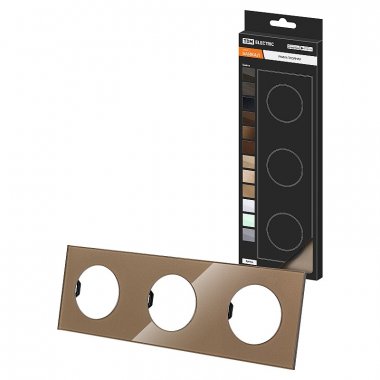 Фотография товара 'Tdm SQ1819-0404 Рамка тройная бронза, стекло, "Байкал"'