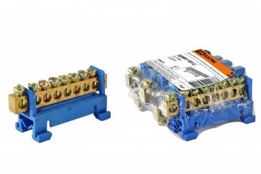 Фотография товара 'Tdm Шина "N" нулевая с изолятором на DIN-рейку SQ0801-0012'