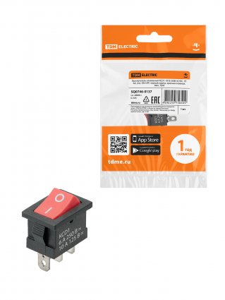 Фотография товара 'Tdm SQ0746-0138 KCD1-102 250В AC/DC, 1P, 6А, (3с), ON-ON'