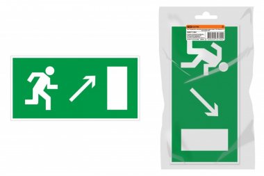 Фотография товара 'Tdm Знак "Направление к эвакуационному выходу направо вверх" SQ0817-1004'
