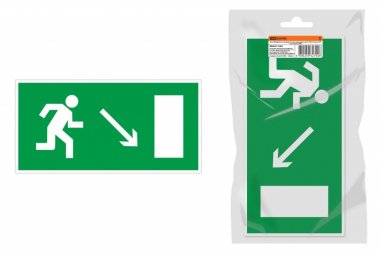 Фотография товара 'Tdm Знак "Направление к эвакуационному выходу направо вниз" SQ0817-1005'