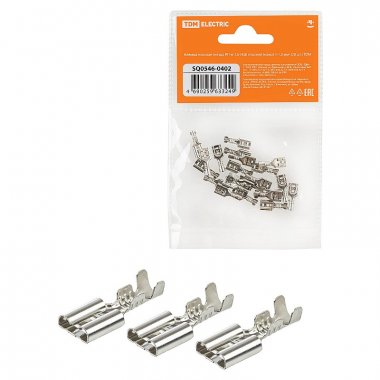 Фотография товара 'Tdm SQ0546-0402 Клемма плоская гнездо РП-м 1,5-(4,8) плоский (мама) 1-1,5 мм?'