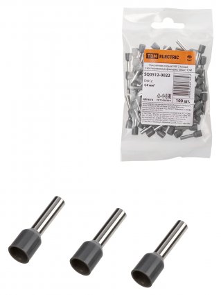 Фотография товара 'Tdm Наконечник-гильза Е4012 4,0мм2 с изолированным фланцем, SQ0512-0022'