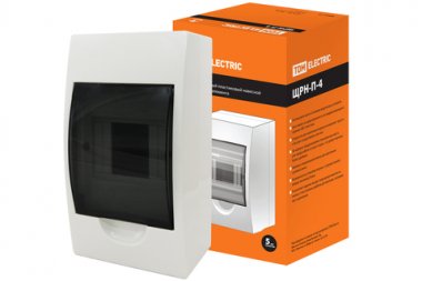 Фотография товара 'Tdm Бокс ЩРН-П-4модуля навесной пластик IP41 SQ0901-0001'