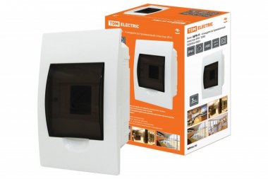 Фотография товара 'Tdm Бокс ЩРВ-П-4модуля встраиваемый пластик IP41 SQ0902-0001'