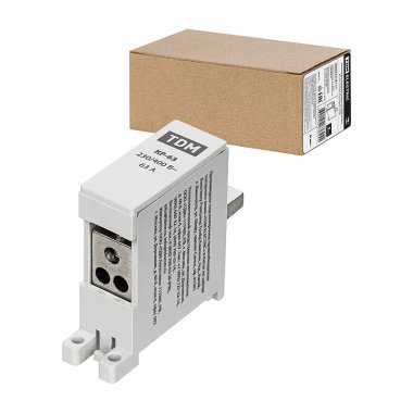 Фотография товара 'Tdm SQ0823-0111 Клемма распределительная на DIN-рейку КР-63 1П 63А (3х10мм?)'