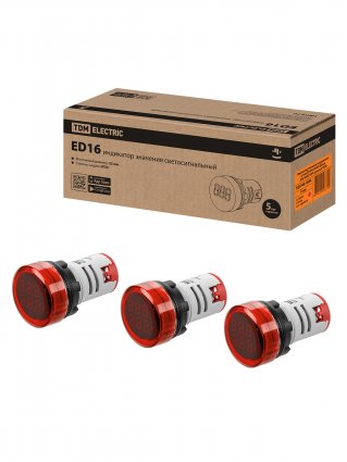 Фотография товара 'Tdm SQ0746-0086 Индикатор значения напряжения и тока ED16-22VAD d22мм 20В-500В 100А'