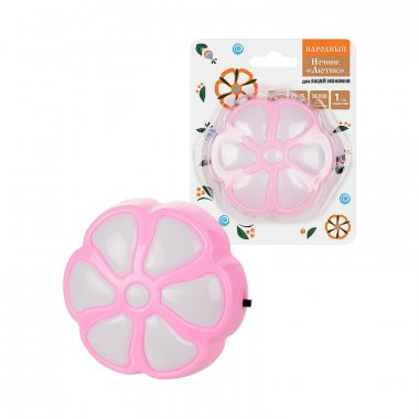 Фотография товара 'Tdm SQ0357-0063 Ночник "Лютик" с выключателем, 0,5 Вт, розовый, 220 В'