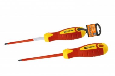 Фотография товара 'Tdm Отвертка крестовая диэлектрическая тип PH1x80, серия «ЭкспертЭлектрик» SQ1007-0202'