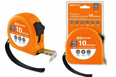 Фотография товара 'Tdm Рулетка, длина 10 м, стальная лента SQ1018-0108'