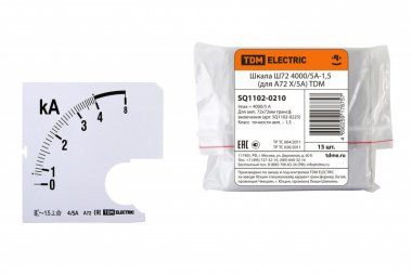 Фотография товара 'Tdm Шкала Ш72 4000/5А-1,5 (для А72 Х/5А) SQ1102-0210'