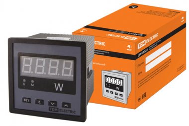 Фотография товара 'Tdm Цифровой ваттметр (однофазный) ЦП-ВТ72/1 0-9999МВт-220В-0,5 SQ1102-0510'