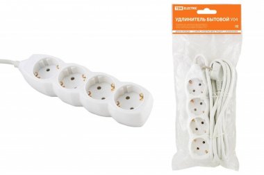 Фотография товара 'Tdm Удлинитель бытовой У04 4 гнезда SQ1303-0010'