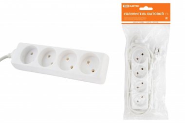 Фотография товара 'Tdm Удлинитель бытовой У4 4 гнезда SQ1303-0211'