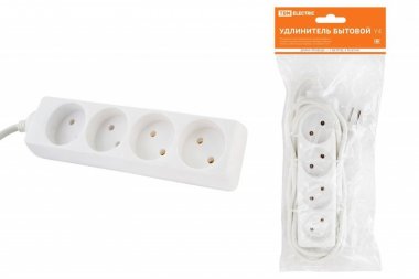 Фотография товара 'Tdm Удлинитель бытовой У4 4 гнезда SQ1303-0212'