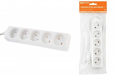 Фотография товара 'Tdm Удлинитель бытовой У5 5 гнезд SQ1303-0221'