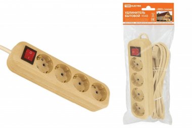 Фотография товара 'Tdm Удлинитель бытовой У04В выключатель, 4 гнезда SQ1303-2111'