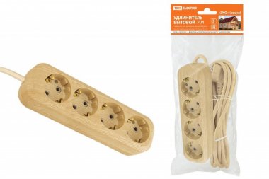 Фотография товара 'Tdm Удлинитель бытовой У04 4 гнезда, 5метров SQ1303-2012'