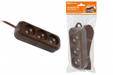 Фотография товара 'Tdm Удлинитель бытовой У3 3 гнезда, 3метра SQ1303-3201'